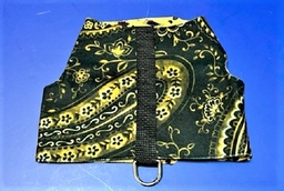  Size S - NEW – REVERSABLE. Beautiful dark paisley harness with velcro